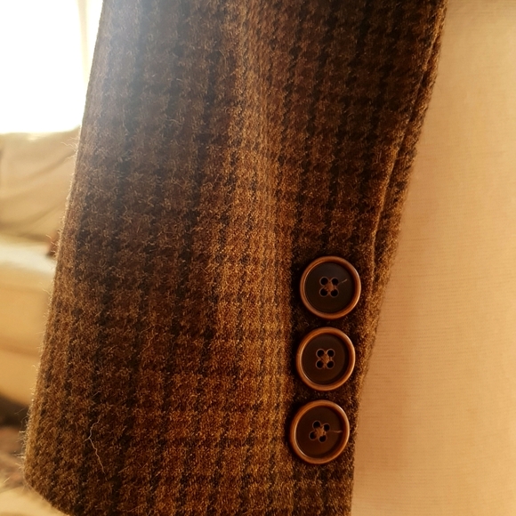 Banana Republic Women’s Tweed Peplum Embellished Wool Blazer Jacket Size 0 - Picture 4 of 8